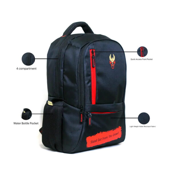 Black Color Laptop Casual Backpack for collage student krishiv bag