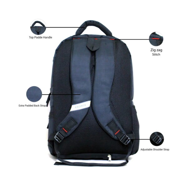 Black Color Laptop Casual Backpack for collage student krishiv bag