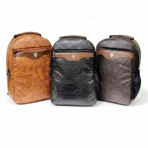 Premium Crocodile PU Laptop Backpack - 15L