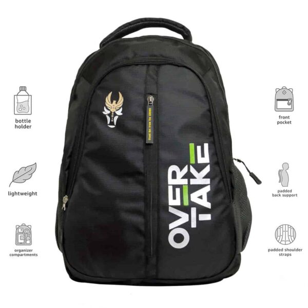 Over Take New Black color Casual Collage Student office bags backpack for men women krishiv