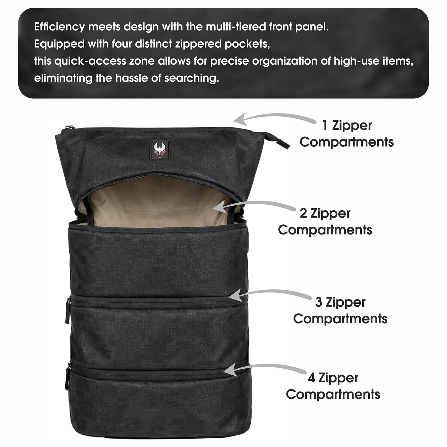 Cruz 44L Convertible Travel Duffel Backpack, Water-Resistant Carry-On with Rain Cover - Image 9