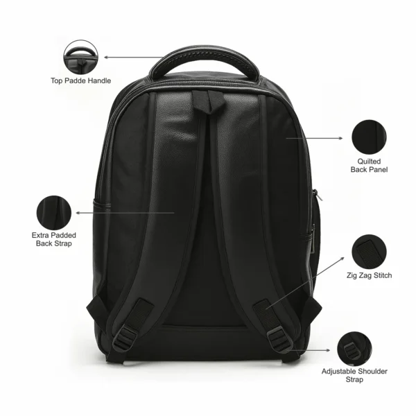 Woodly Executive Edge Stylish Faux Leather Laptop Bag for Professionals - Image 6