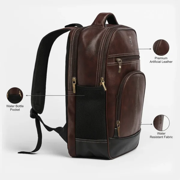 Woodly Executive Edge Stylish Faux Leather Laptop Bag for Professionals - Image 9